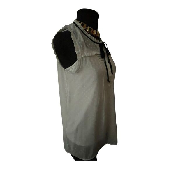 DANIEL RAINN Stitch Fix White Blouse SM Sheer Boho Ditzy Fairy Cottage Beachy - Picture 5 of 12